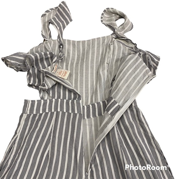 - A. Calin By Flying Tomato woman jumpsuit striped black and white size S - Picture 4 of 11